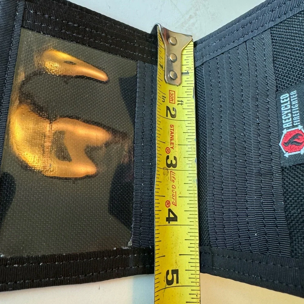 Recycled Firefighter High End Heavy Duty Green and Black Men's Wallet MINTY